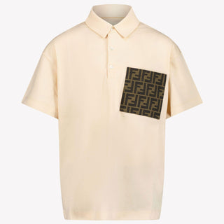 Fendi Kids Boys Polo in Beige