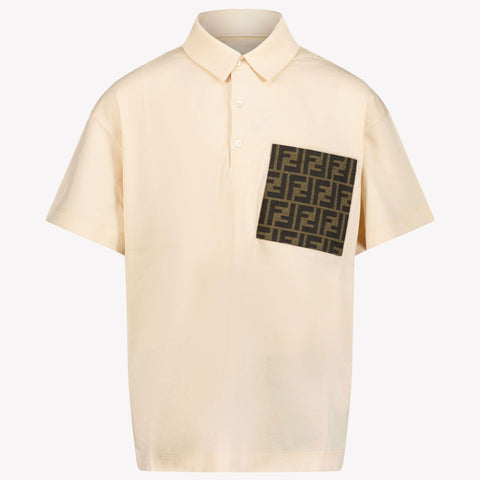Fendi Kids Boys Polo in Beige