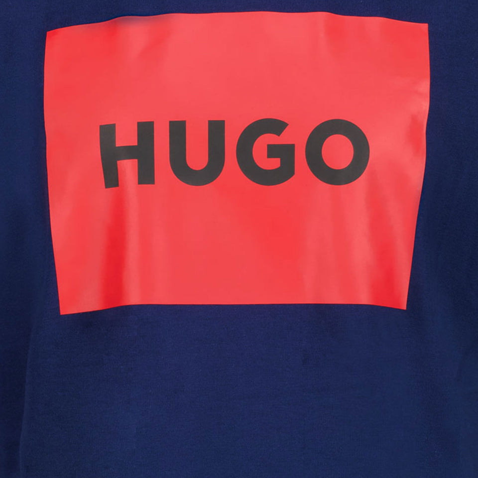 HUGO Kinder Jongens T-shirt Blauw