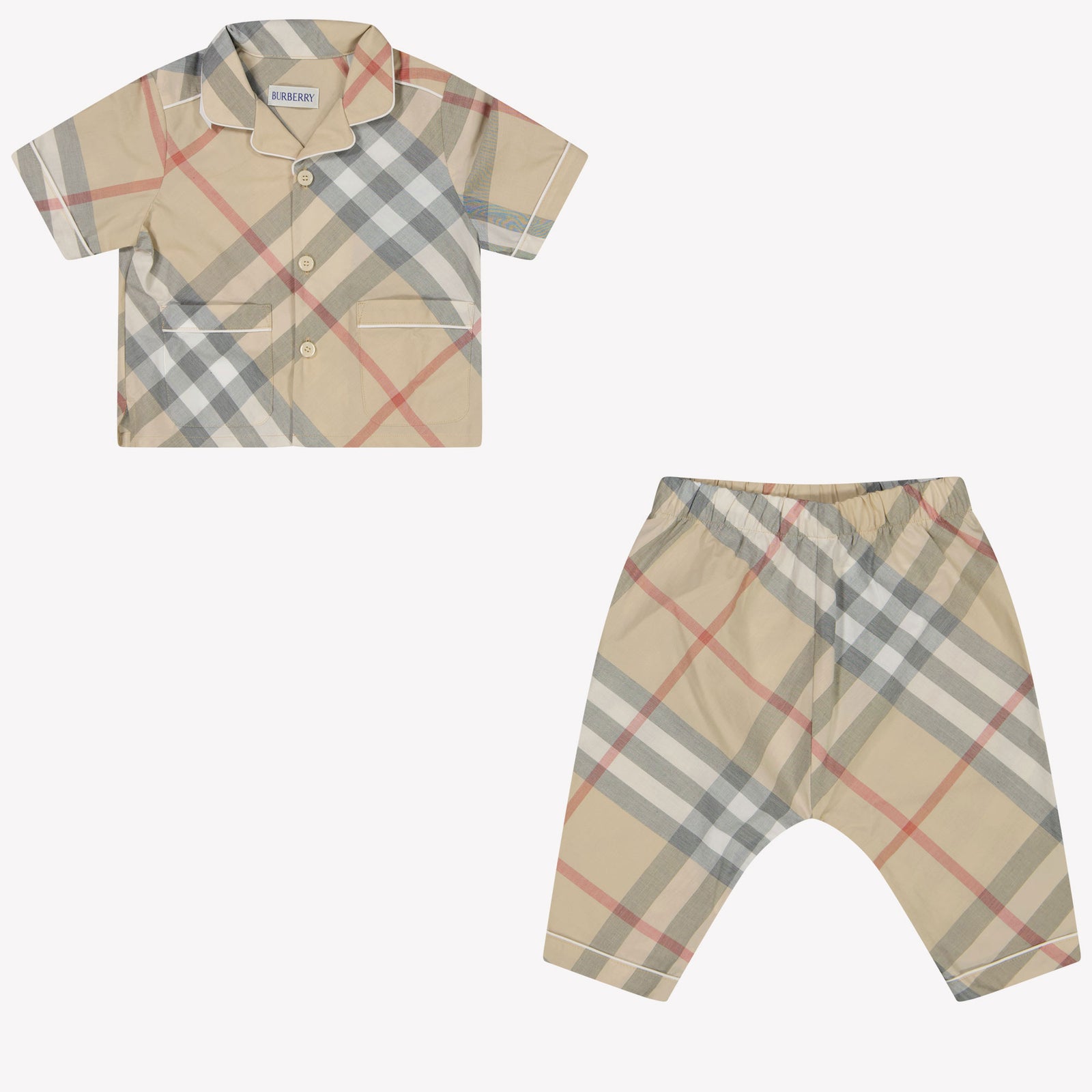 Burberry Carey Baby Unisex Set in Beige