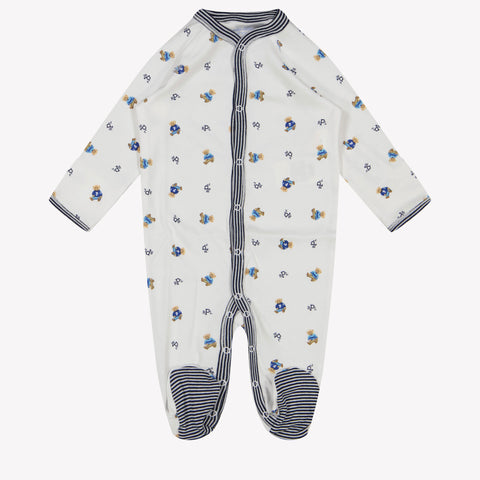 Ralph Lauren Baby Boys Playsuit In White