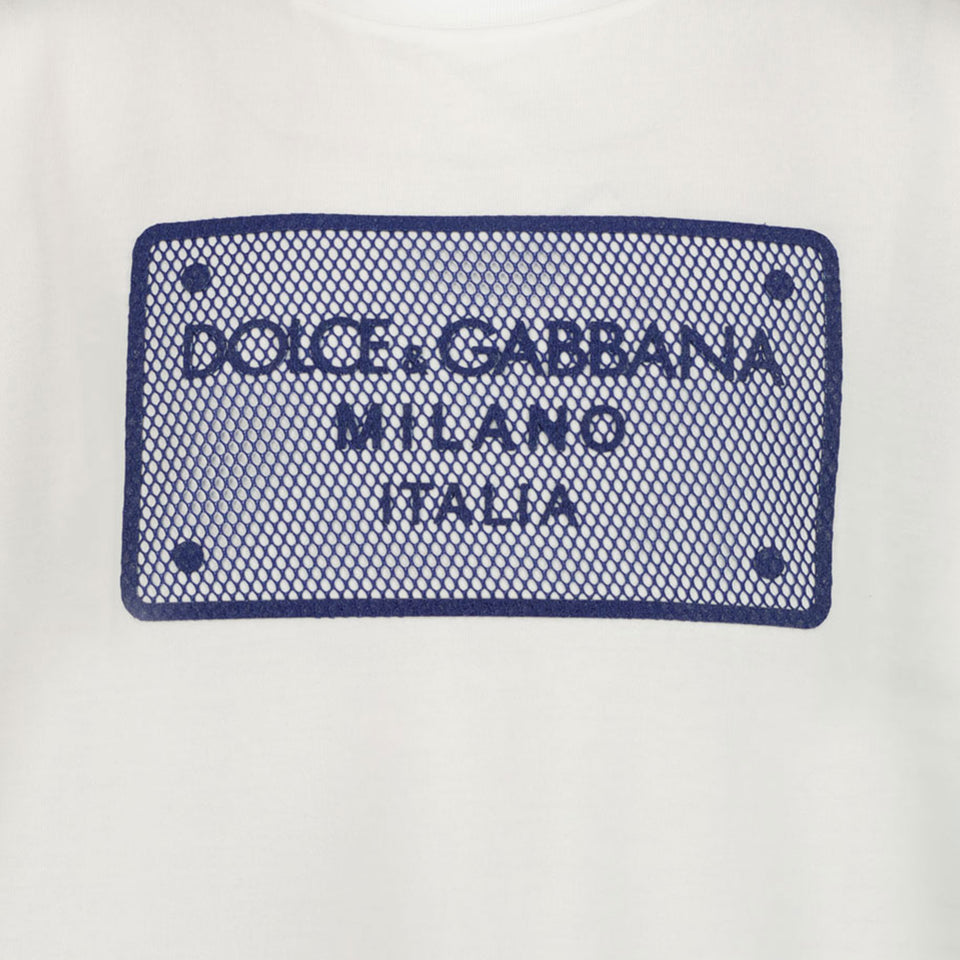 Dolce & Gabbana Kinder Jongens T-Shirt In Wit