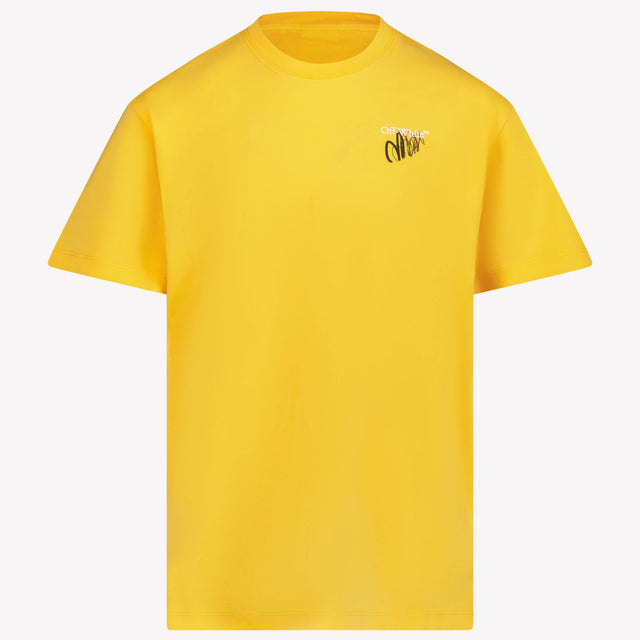 Off-White Kids Boys in T-Shirt Yellow