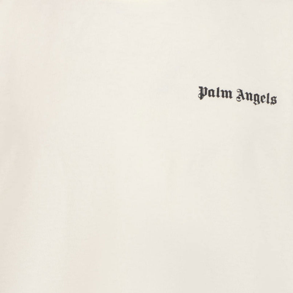 Palm Angels Kids Boys in T-Shirt Ecru