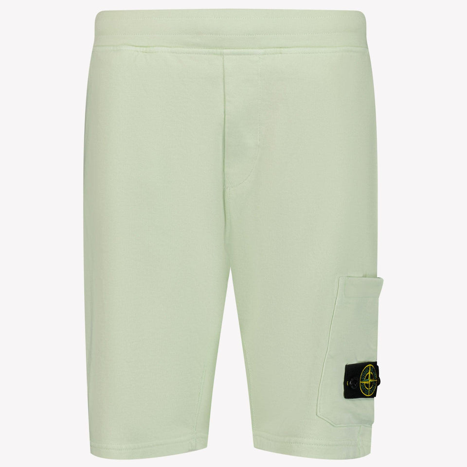 Stone Island Kids Boys Shorts In Lime