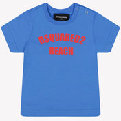 dsquared2男の子Tシャツライトブルー