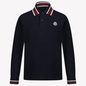 Moncler Boys Polo Navy