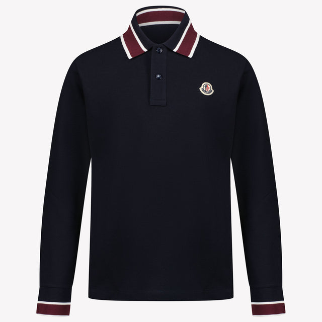 Moncler Boys Polo Navy