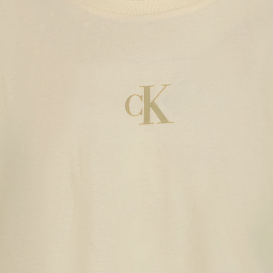 Calvin Klein Meisjes T-shirt Licht Beige