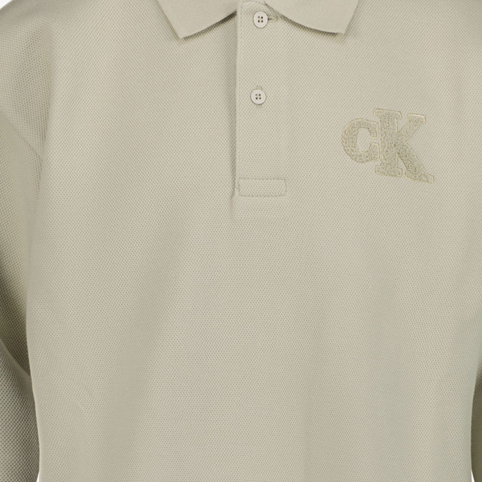 Calvin Klein Jongens Polo Licht Beige