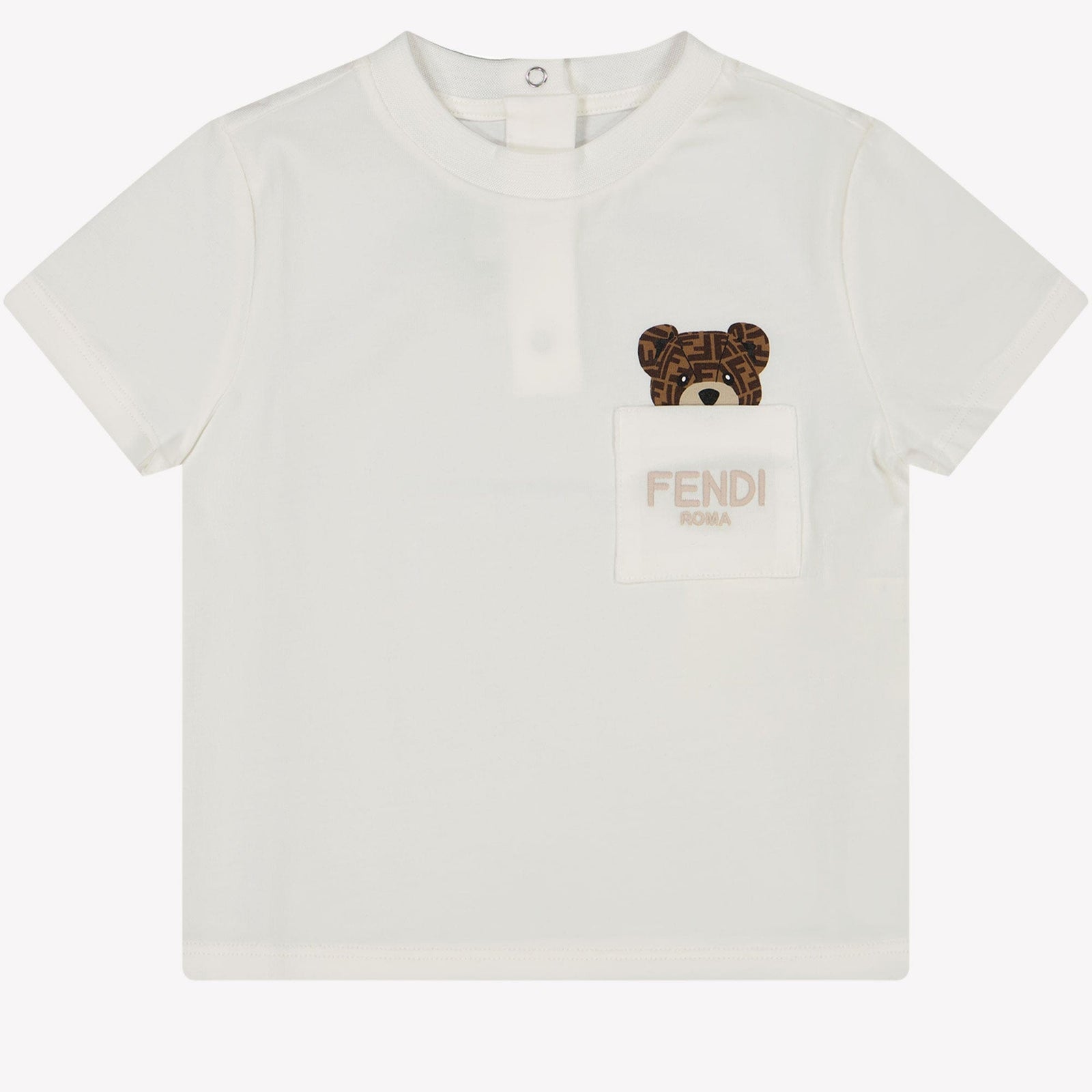 Fendi Baby Unisex T-shirt Wit 3 mnd