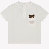 Fendi Baby Unisex T-shirt Wit 3 mnd