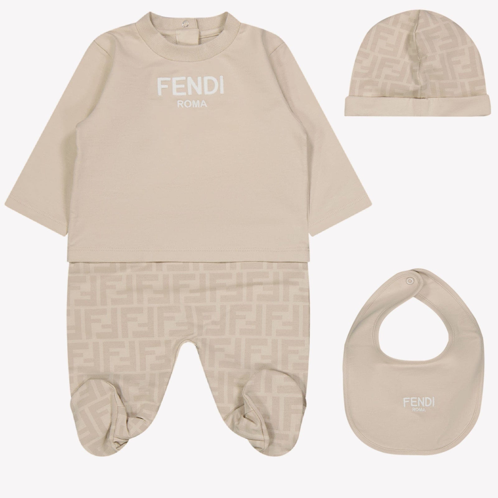 Fendi Baby Unisex Boxpakje In Beige