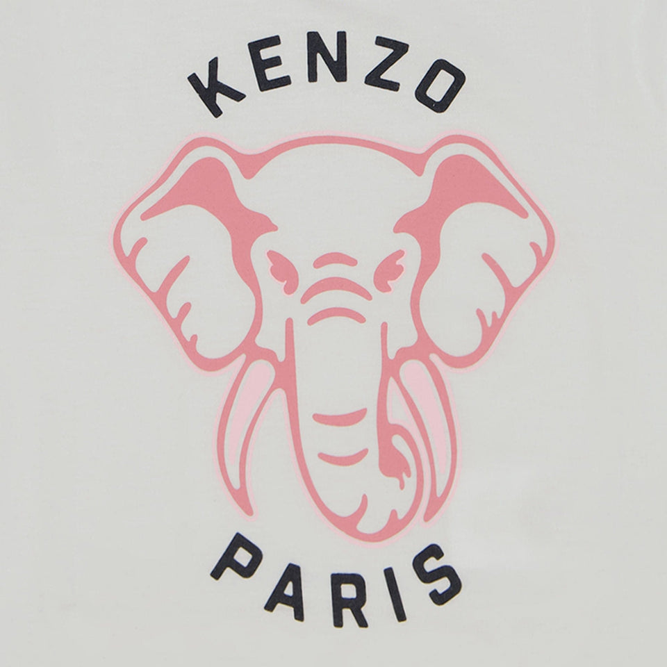 Kenzo Kids Baby Meisjes T-shirt Wit