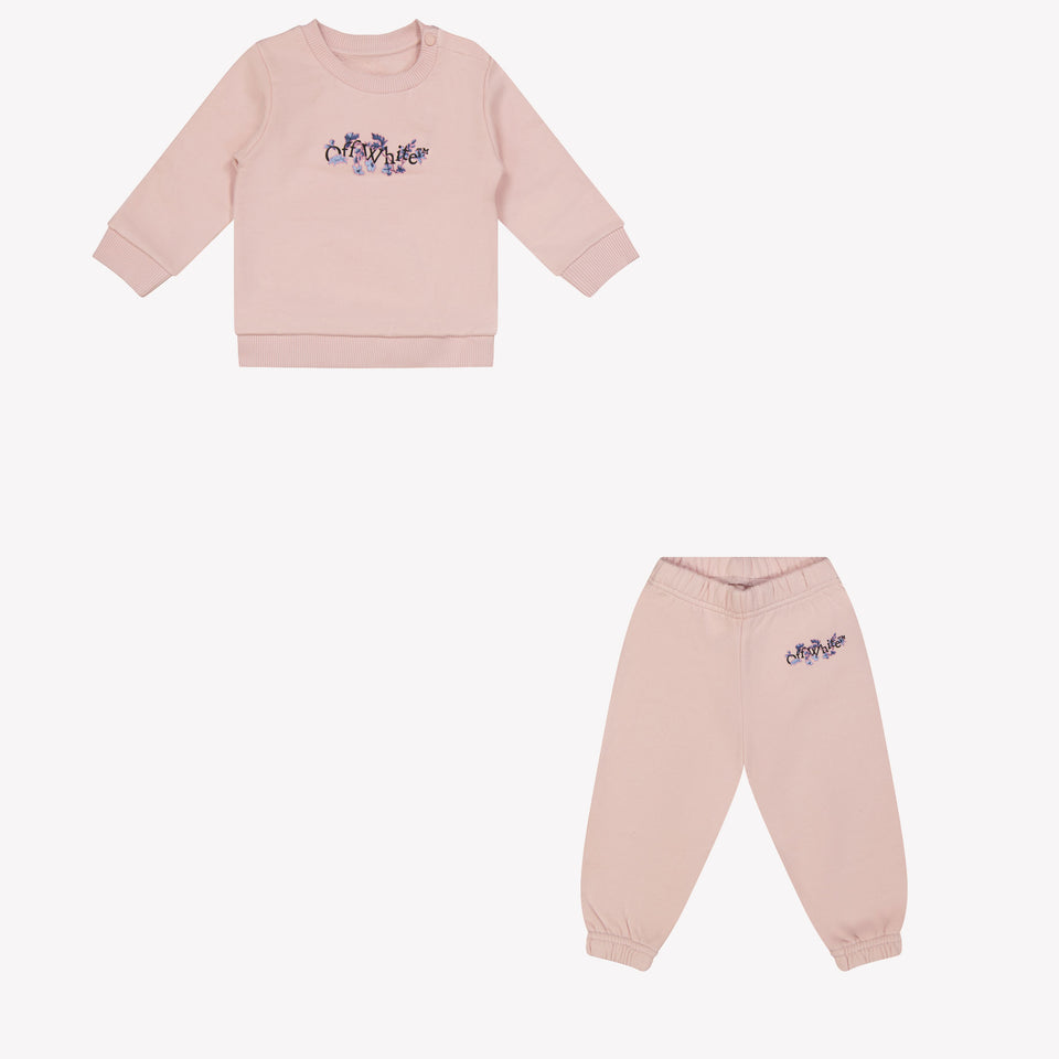 Off-White Baby Meisjes Joggingpak Licht Roze