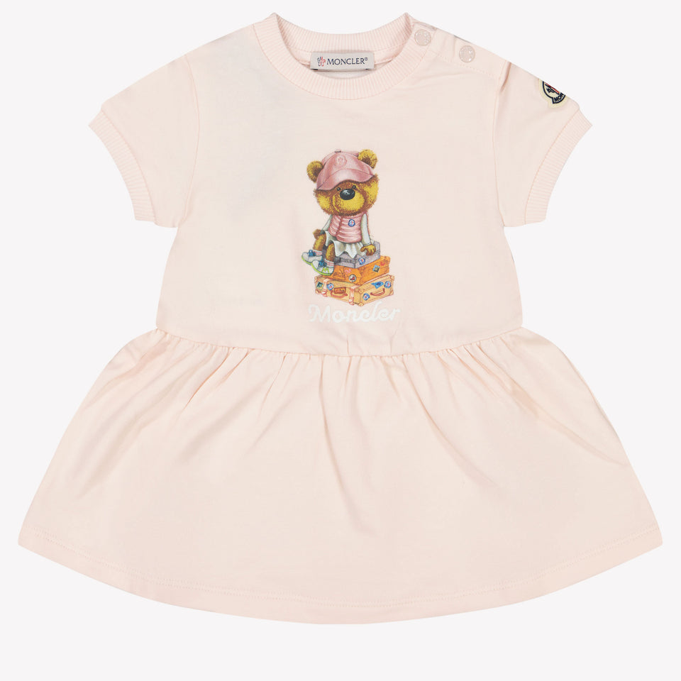 Moncler Baby Girls Dress In Light Pink