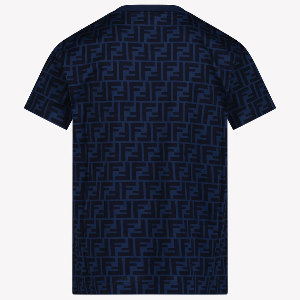 Fendi Kids Unisex T-shirt in Navy