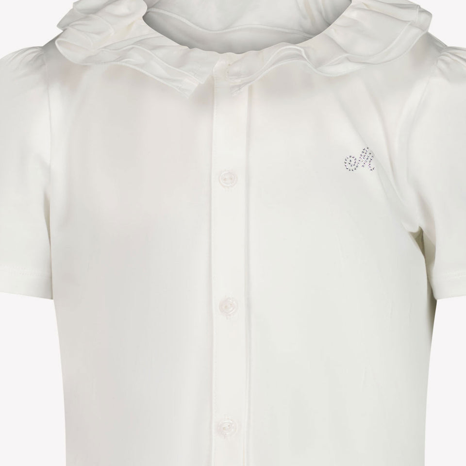 MonnaLisa Kinder Meisjes Blouse In Off White