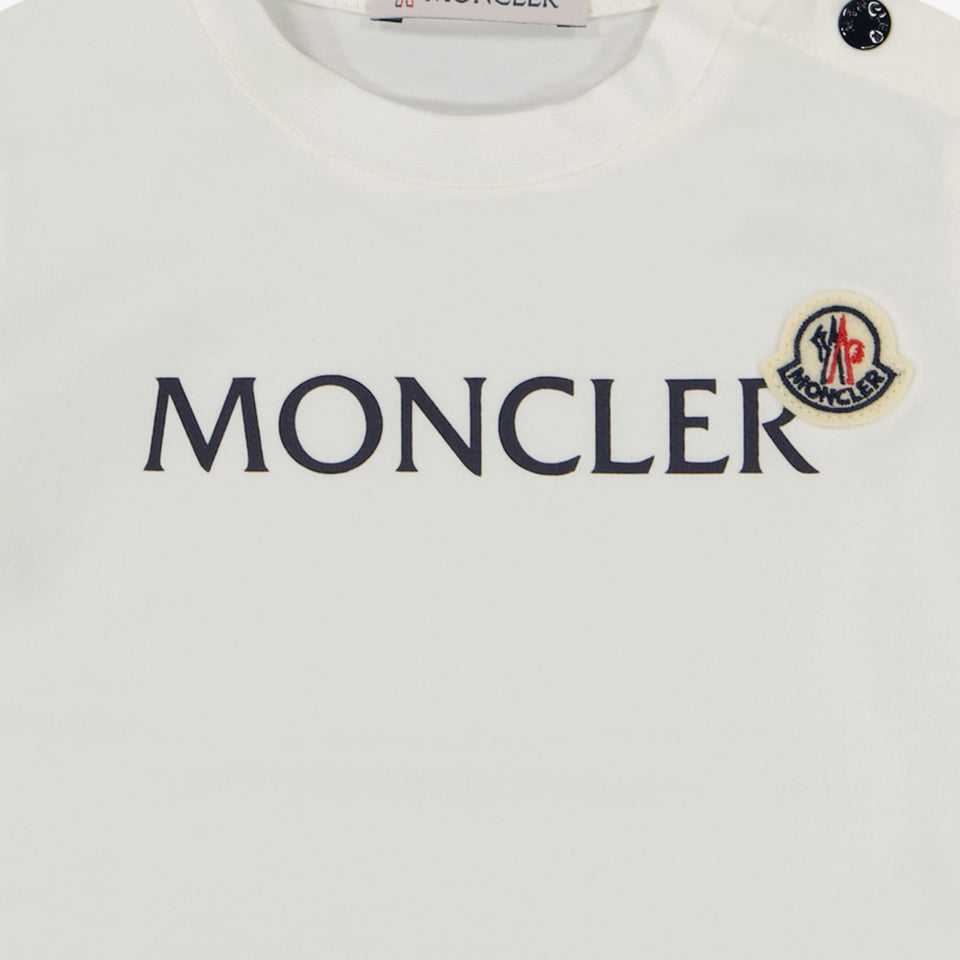 Moncler Baby Jongens T-Shirt In Wit