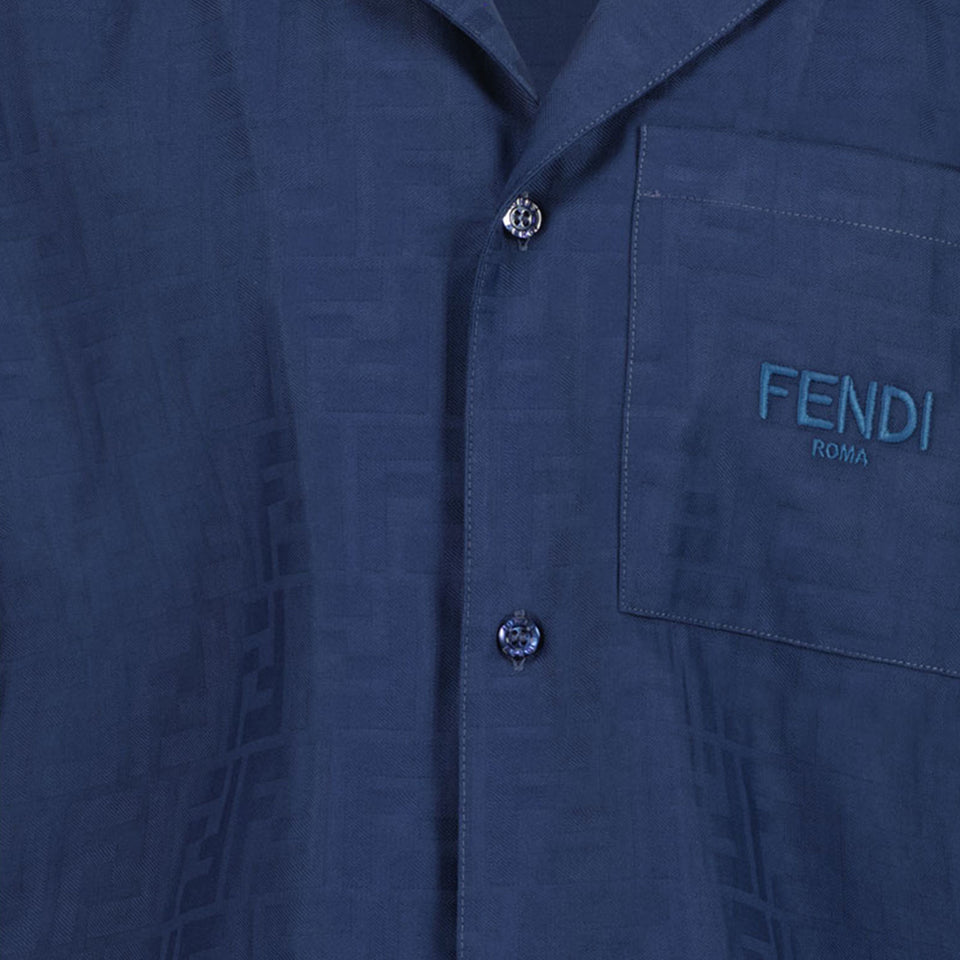 Fendi Kinder Jongens Blouse In Navy