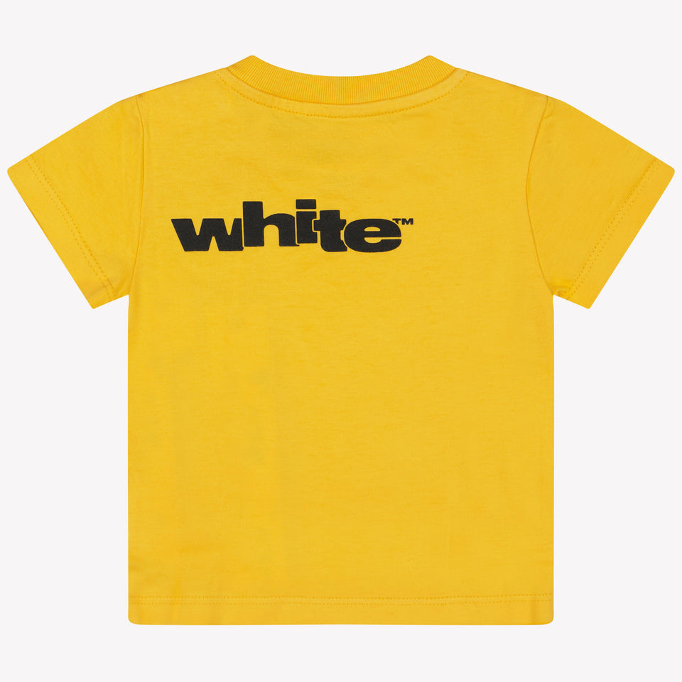 Off-White Baby Jongens T-Shirt In Geel