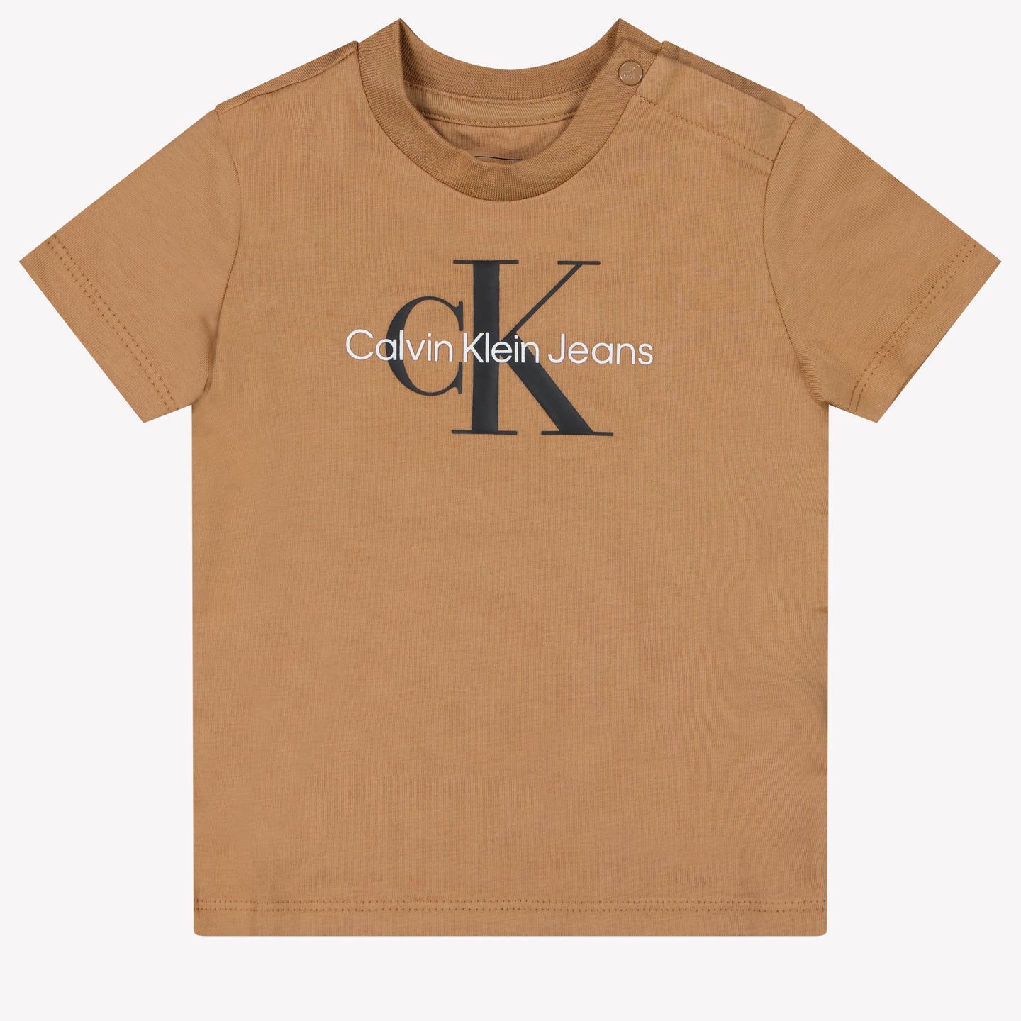 Calvin Klein Baby Unisex T-Shirt in Light Brown