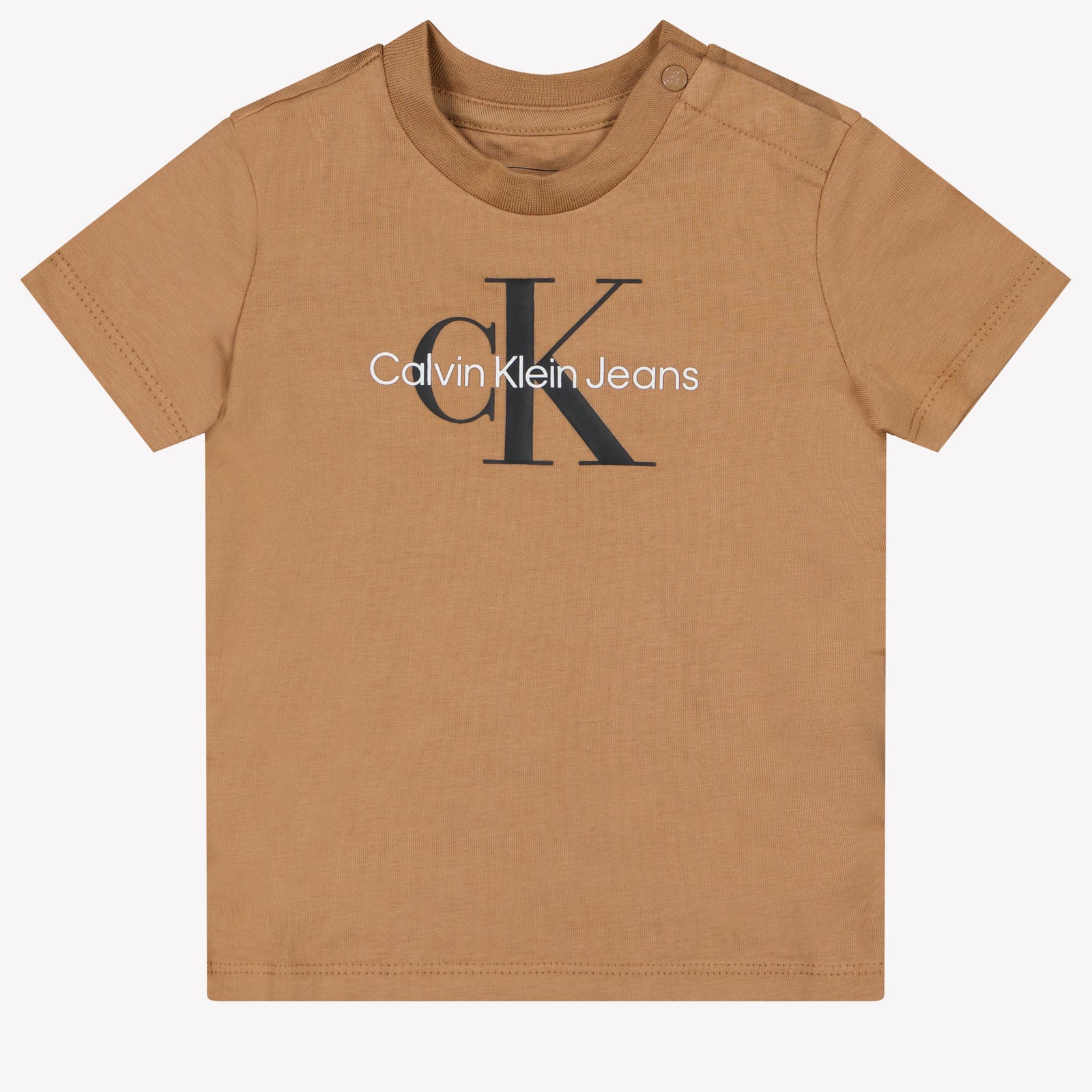 Calvin Klein Baby Unisex T-Shirt In Licht Bruin