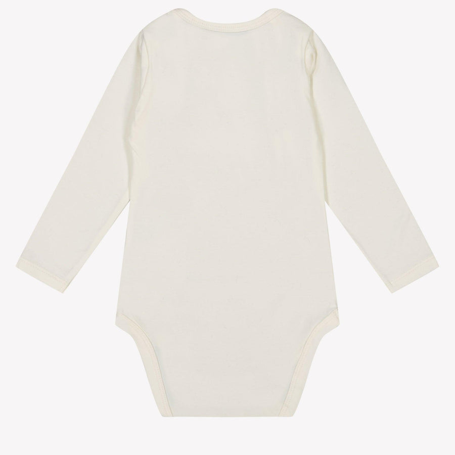 Malelions Baby Unisex Romper Offwhite