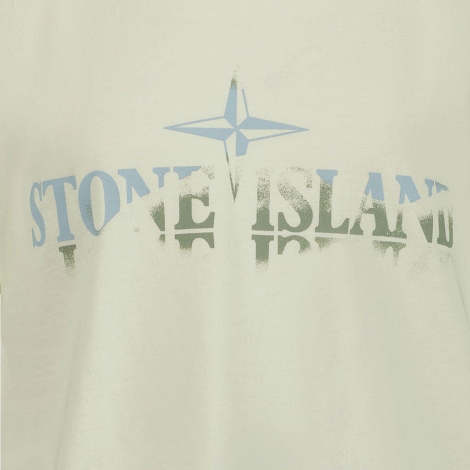 Stone Island Kinder Jongens T-Shirt In Lime