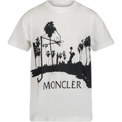 Moncler çocuk erkek tişört beyaz