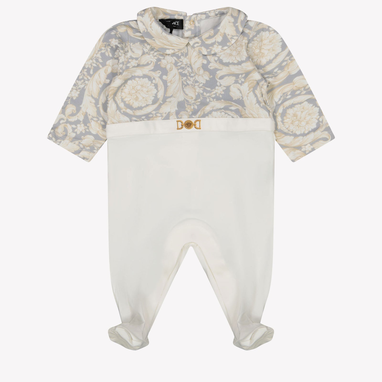 Versace Baby Unisex Playsuit in Beige