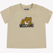 Moschino 赤ちゃんユニセックスTシャツベージュ