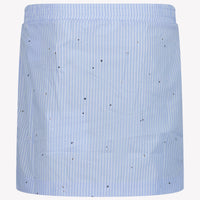 Palm Angels Kids Girls Skirt Light Blue
