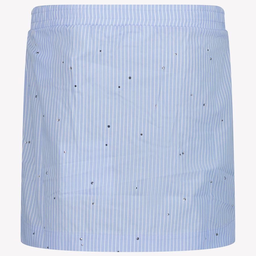 Palm Angels Kids Girls Skirt Light Blue