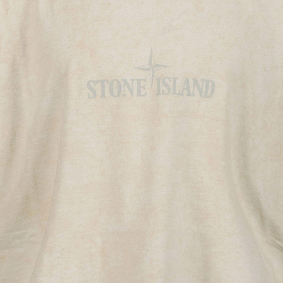 Stone Island Kids Boys in T-Shirt Light Beige