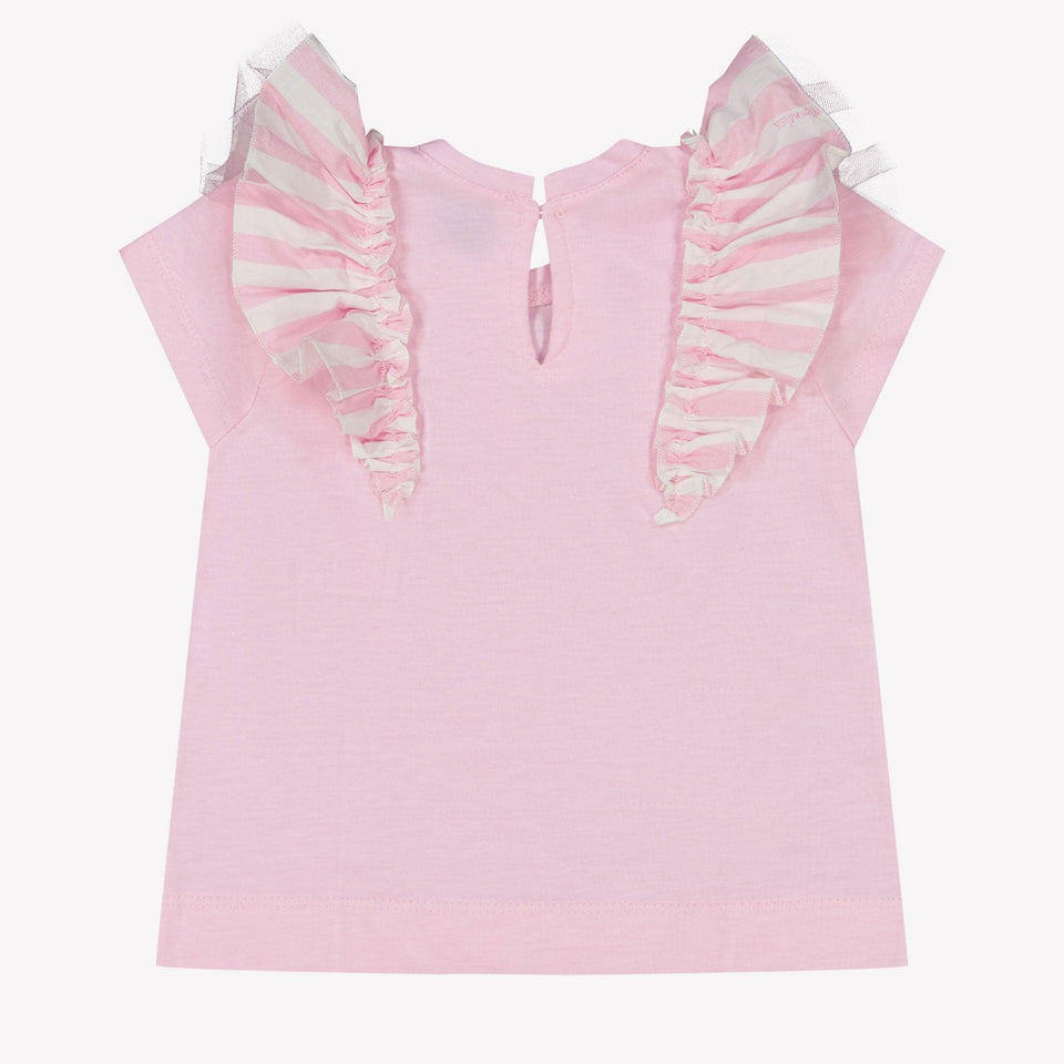 MonnaLisa Baby Meisjes T-Shirt In Licht Roze