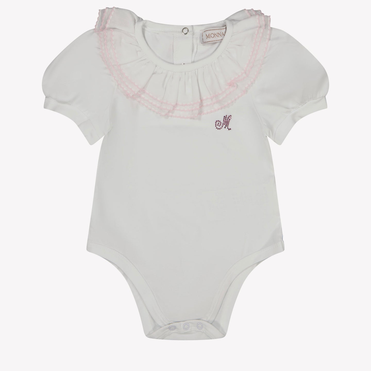 MonnaLisa Baby Girls Bodper In White