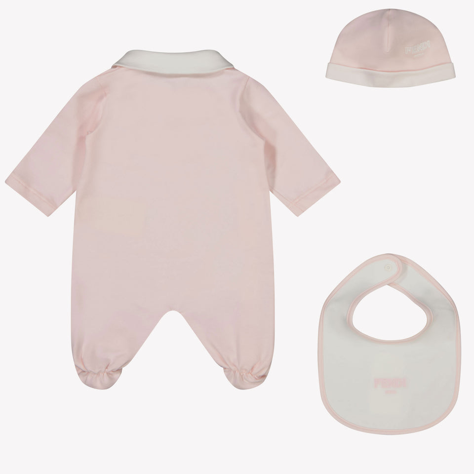 Fendi Baby unisex box suit Light Pink