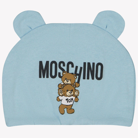 Moschino Baby Unisex Muts Licht Blauw