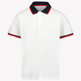 Moncler Kinder Jongens Polo In Wit