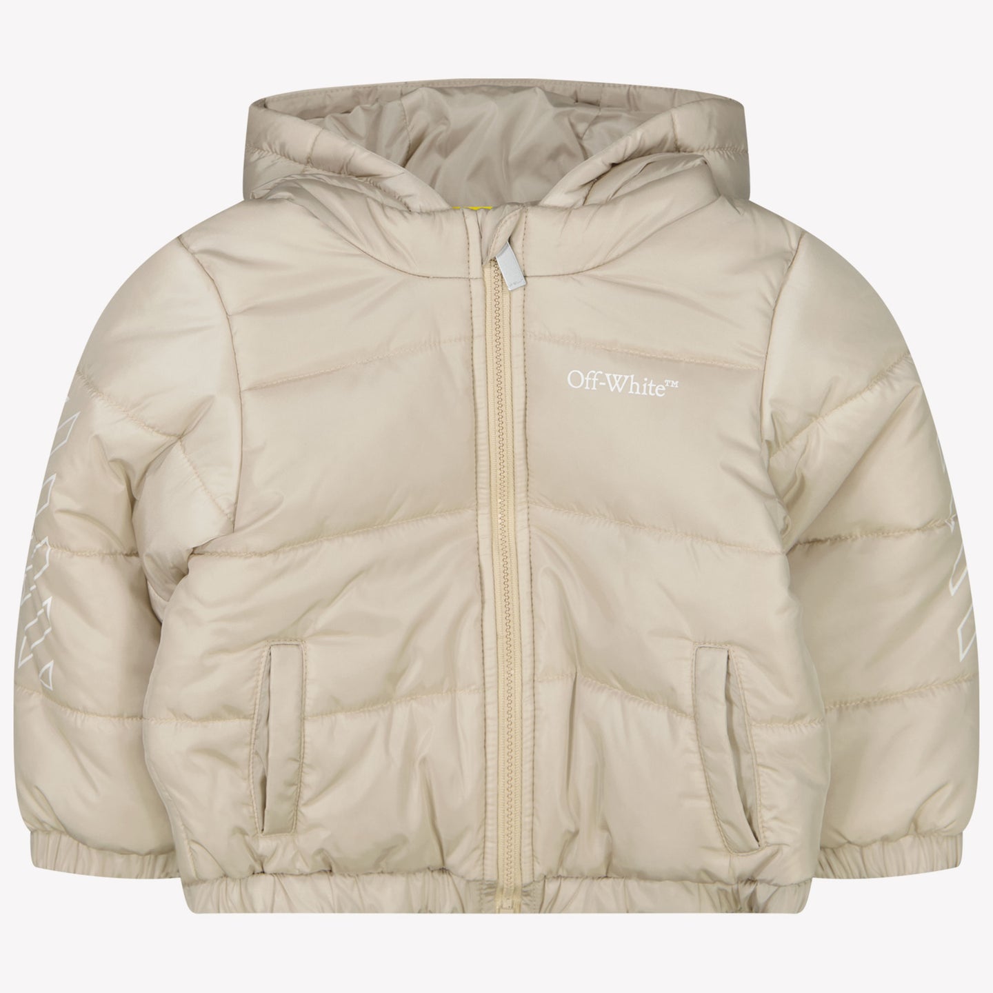 Off-White Baby Unisex Winter Jacket Light Beige