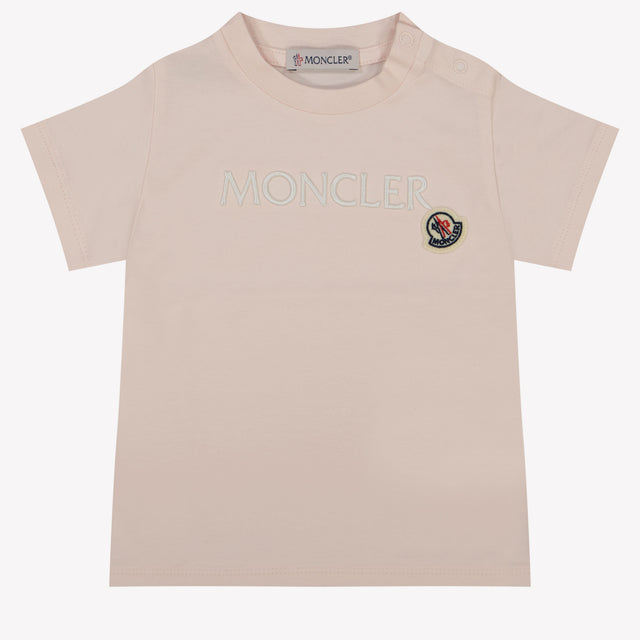 Moncler Baby Meisjes T-Shirt In Licht Roze