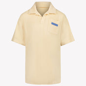 Palm Angels Kids Boys Polo in Light Beige