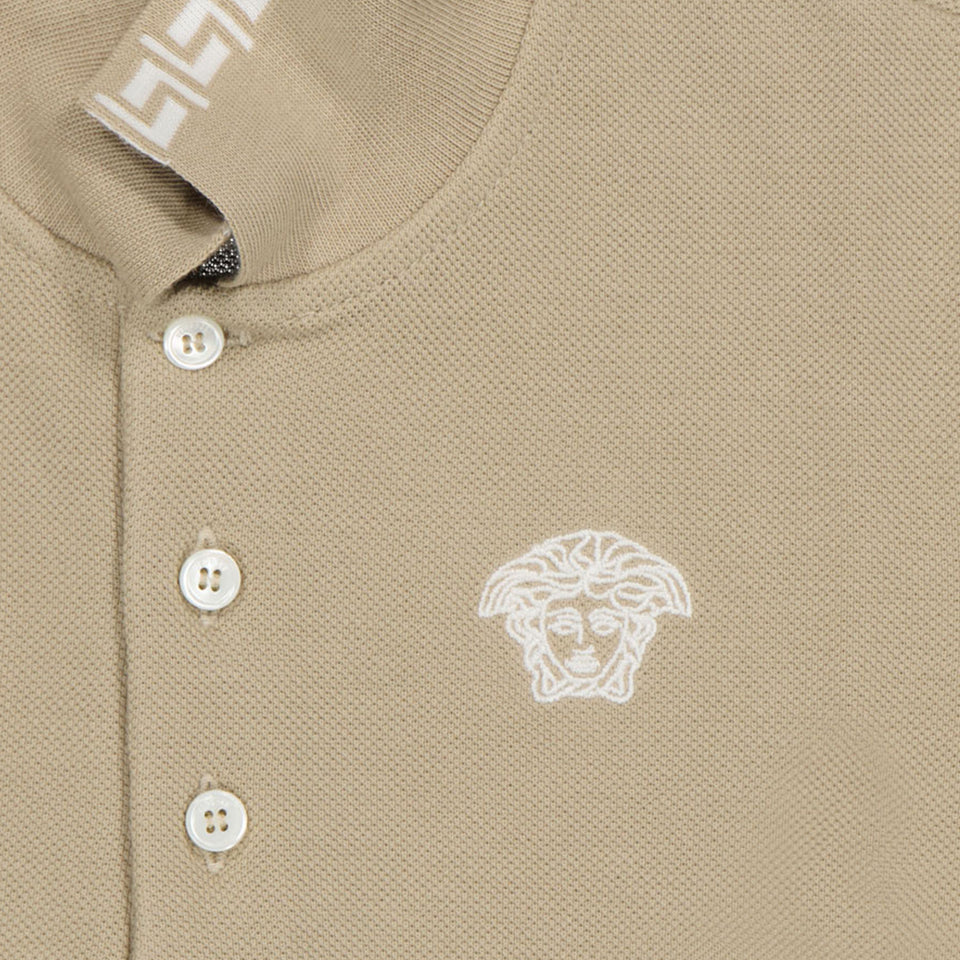 Versace Kids Boys Polo in Beige