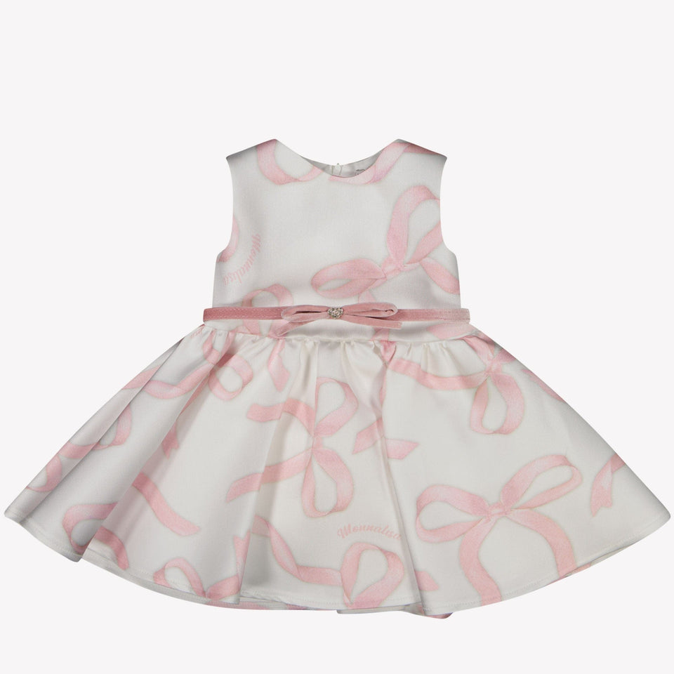 Monnalisa Baby Meisjes Jurk Off White 3 mnd