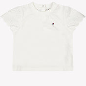 Tommy Hilfiger Bebek Kız T-Shirt Beyaz