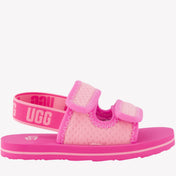 Ugg çocuk kızları sandalet pembe
