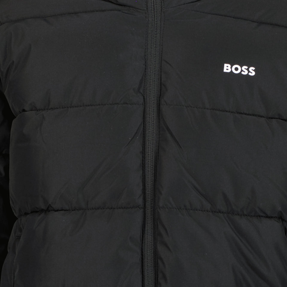 Boss Jongens Winterjas Zwart