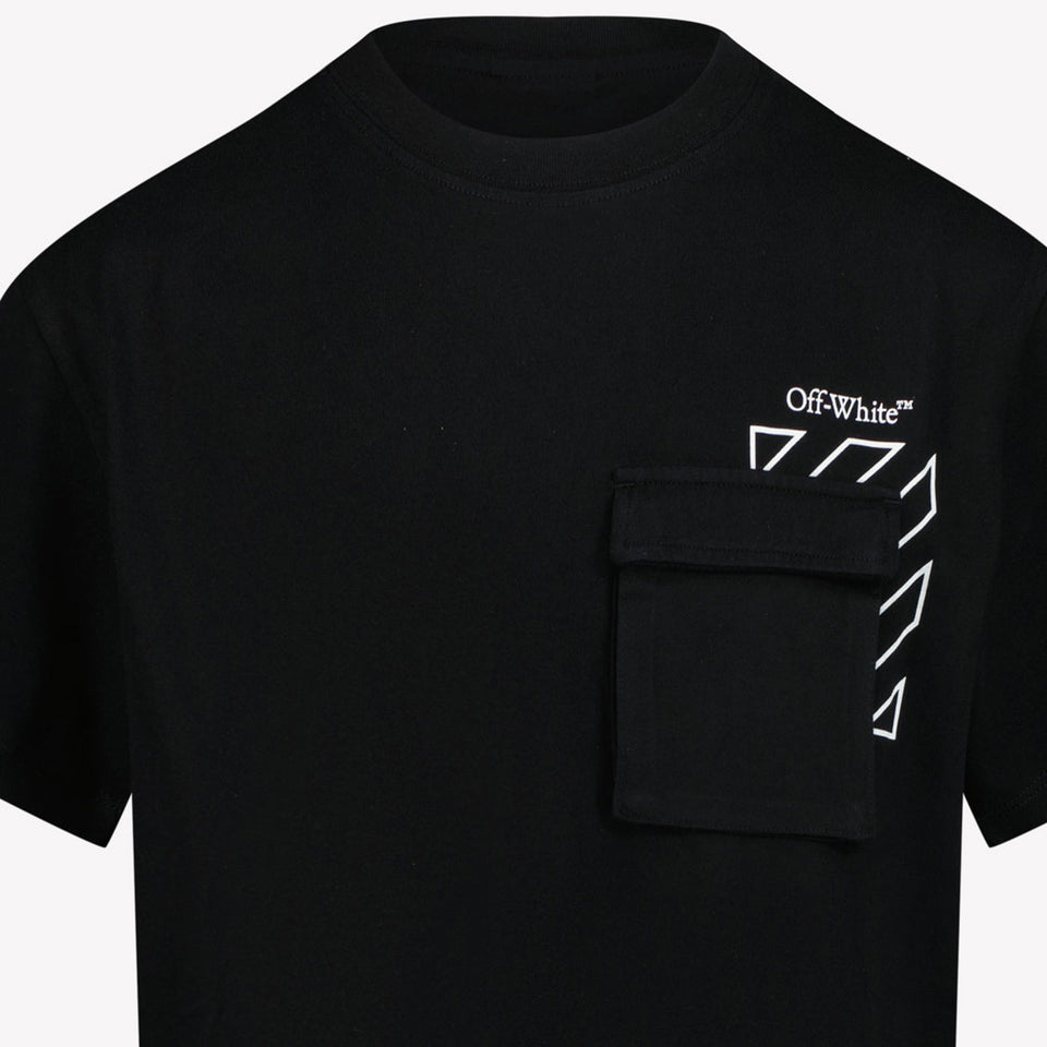 Off-White Kids Boys in T-Shirt Black