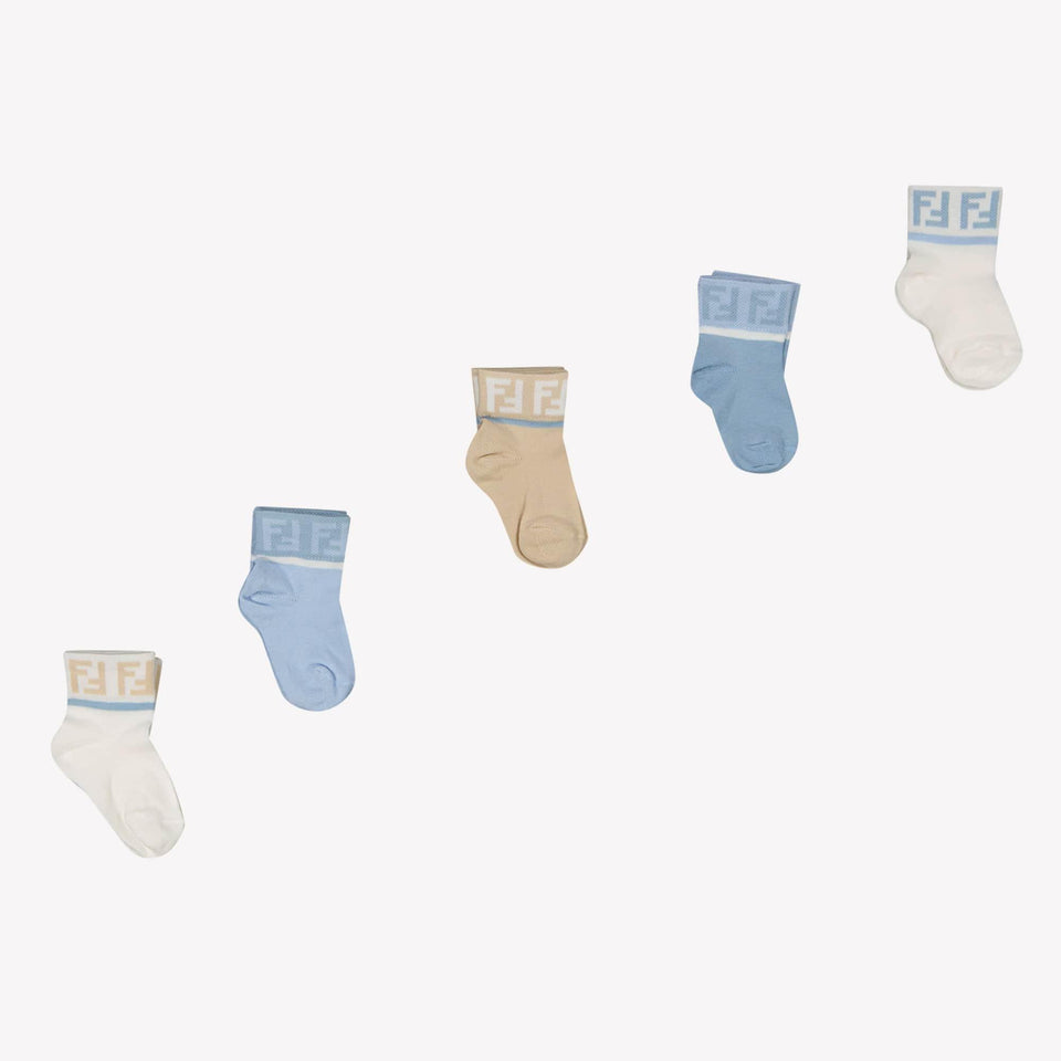 Fendi Baby Boys Socks  Light Blue